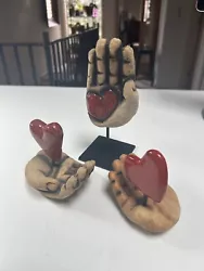 Buy Cathy Broski Heart In Hand Art Sculpture - 3 Items • 72.76£