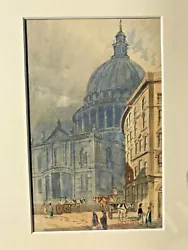 Buy G Wilfrid 1886 Watercolour Painting St Paul's Cathedral London • 140£