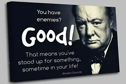 Buy Winston Churchill You Have Enemies?  Canvas Wall Art Picture Print • 21.98£
