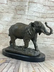 Buy Power And Grace Of African Elephant Bronze Marble Base Figure Sculpture By Barye • 222.48£