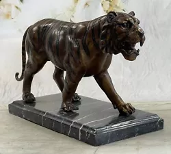 Buy Handmade Bronze Sculpture Classic African Tiger Animal Figurine Artwork Figure • 275.78£