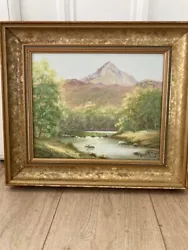 Buy Original Framed Oil Painting Signed By Artist Richard Roberts. Mountain Scene • 30£