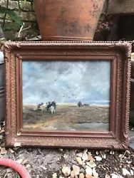 Buy Manner Of David Cox-Coloured Pastels-Travellers In A Stormy Landscape-20x25cm • 485£