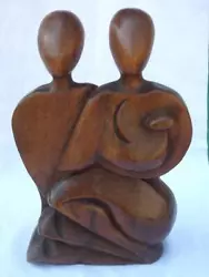 Buy Fabulous Hand Carved Wood Mahogany Abstract Of A Man Woman And Baby . M2682 • 19.99£