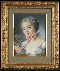 Buy 18th CENTURY FRENCH OLD MASTER PASTEL ON CANVAS - PORTRAIT OF A YOUNG GIRL • 165£