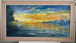 Buy Claude Monet Large (Handmade) Oil On Canvas Painting Framed Signed And Stamped • 944.99£