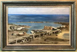 Buy Coastal Scene Framed Oil Painting • 89.43£