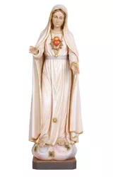 Buy Statue Heart Immaculate Of Maria Wooden Of Val Gardena Heavy • 3,571.02£