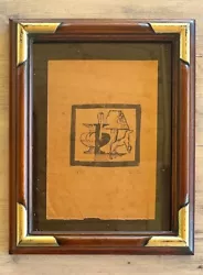 Buy WOODCUT Signed LE CORBUSIER - Framed! • 76.23£