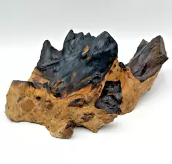 Buy West Elm Driftwood Wall Art Natural Abstract Sculpture - Torched Charcoal Peaks • 40.07£