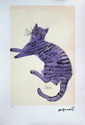Buy Andy Warhol Lunar Cat 61/100. Offset Printing, Imprint Size 44x28,5 Cm • 3,247.42£