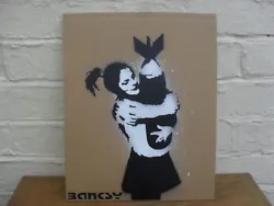 Buy Original Banksy Bomb Hugger Dismaland Free Art Painting Spray Art On Cardboard • 150£
