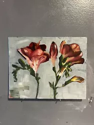 Buy Freesia Oil Painting  8x10in Canvas Panel • 30£