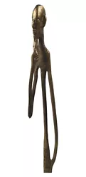 Buy Vintage 20  Tall MCM Brass Metal Slender Father Figure African Art Sculpture • 158.12£