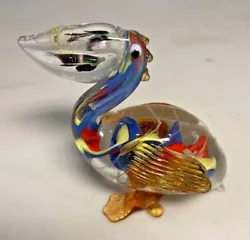 Buy Art Glass Pelican 1.5x2.5x3  Fish In Mouth • 9.92£