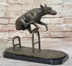 Buy Art Deco Racing Dog 100% Solid Bronze Sculpture Trophy Memorabilia Figurine • 159.28£