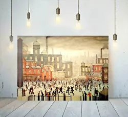 Buy Lowry Our Town Painting Printed Canvas Wall Art Framed Print Picture Home Decor • 6.99£