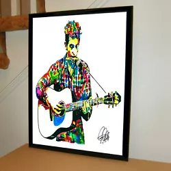 Buy Bob Dylan Guitar Folk Rock Music Poster Print Wall Art 18x24 • 25.80£