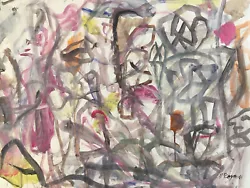 Buy Painting Gouache Drawing Aurel, UK Cojan Expressionism Abstract Signed 1990 • 587.81£