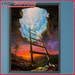 Buy Paint By Numbers Kit DIY Oil Art Space Elevator Picture Home Wall Decor 30x40cm • 6.69£