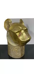 Buy Vintage CHAPMAN Modern Huge Brass Lioness Cat Cheetah 16  /24lb Sculpture Statue • 1,136.68£