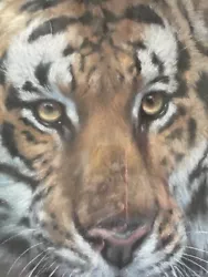 Buy Stunning Original Tiger Pastel Painting By Renown Late Wildlife Artist Joel Kirk • 550£