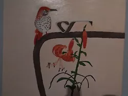 Buy Brown Thrasher And Tiger Lilies Oil Painting • 10£