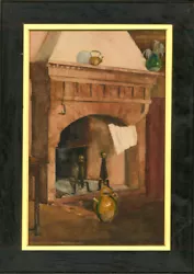 Buy Framed Early 20th Century Watercolour - The Fireplace • 88£