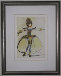 Buy Burmese Dancer. Ink & Watercolour Costume Design By Beth Branfort, C1930 • 95£