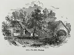 Buy Antique Print Welford The Mill C1860 Pub. In Old England • 4£