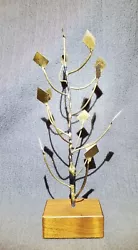 Buy Vintage Mid Century Modern Gold Brass Leaf Tree Wire Metal Art Sculpture • 39.66£