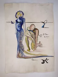 Buy Salvador Dali Vintage Art Drawing Painting On Paper Signed Stamped • 94.49£