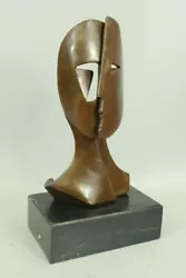 Buy Art Deco Modern Art Faces By Picasso Bronze Sculpture Marble Base Figurine Deal • 275.78£