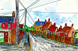 Buy Original Watercolour Painting Sea Palling Village Norfolk • 10£