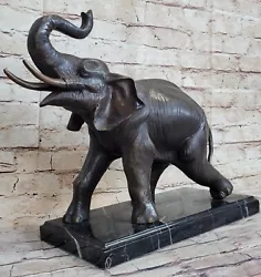 Buy Striking Massive Elephant Head Bronze Sculpture Statue Figurine HotCast Art • 315.29£
