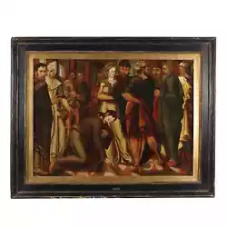 Buy Antique Painting Jesus Christ And The Adulteress Flemish XVI Century • 15,585£