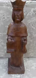 Buy GUY SALAÛN Breton Sculpture Saint Yves In Wood Vannes 1989 38 Cm High Brittany • 42.82£