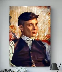 Buy Peaky Blinders Tommy Shelby Canvas Wall Art Oil Painting Effect Wrapped Framed • 14.99£