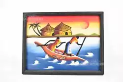 Buy Painting Ethnic Women On Boat Handbag 42x32 CM • 10.71£