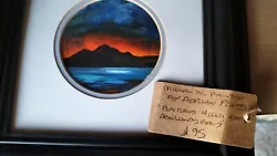 Buy Small Oil Painting Of The Pentlands From Aberlady Bay Framed  • 40£