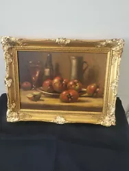 Buy Oil Painting Apples - Antique 19th Century • 255£