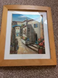 Buy Vintage Oil Painting Mediteranean Street Scene Signed. • 12£