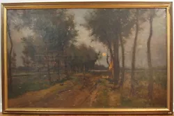 Buy Antique Massive Tonalist Moonlight Master Artist Labeled & Signed Oil Painting • 27,821.49£