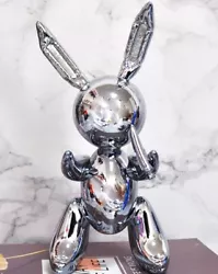 Buy Metallic Silver Balloon Bunny Rabbit Pop Art 13.5  Sculpture Statue Figure New! • 236.97£