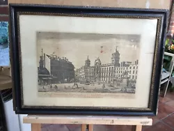 Buy Antique Framed Engraved Etching Of Northumberland House By Thomas Bowles, 1753 • 30£