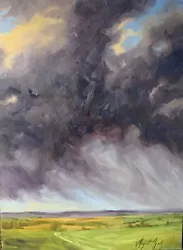 Buy Storm Approaching  Prairie  Big Clouds Oil Painting Margaret Aycock Original • 614.25£