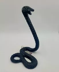 Buy BIG Black Color Snake Statue Metal Figurine Vintage Decor RARE! Cobra Anaconda  • 29.85£