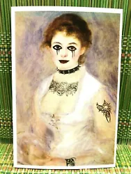 Buy Mr. Brainwash Postcard 4x6 Renoir Impressionist Girl Goth Corpse Paint Tattoos • 62.14£