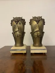 Buy Pair Of Gorgeous Art Deco French Garniture Sculptures   - Marble Bases • 195£