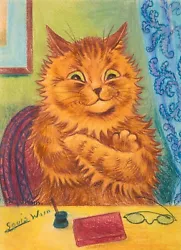 Buy Portrait Of An Orange Cat : Louis Wain : Archival Quality Art Print 13x19 • 84.08£